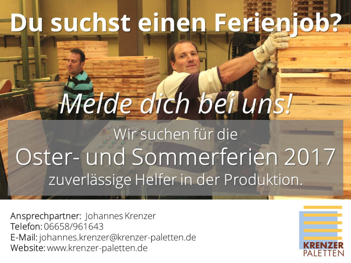 Krenzer Paletten - Aktuelle Stellenangebote