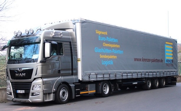 LKW aus dem Fuhrpark von Krenzer Paletten