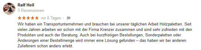 Industriepaletten kaufen - Kundenbewertung